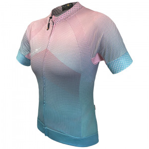 Tricou Ciclism FUNKIER Farnia Pro Women (S/S) - Pink/Mint 2XL - Img 2