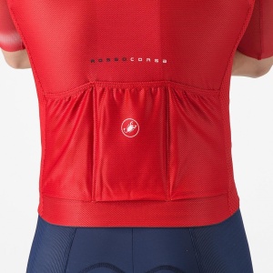 Tricou cu maneca scurta Castelli Climbers A/C, pentru barbati, rosu/negru, S - Img 2