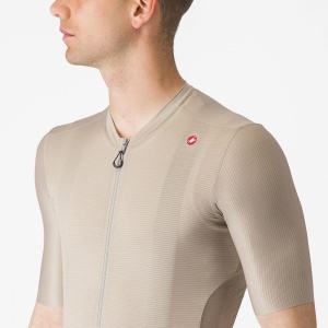 Tricou cu maneca scurta Castelli Espresso, Crem, XL - Img 5