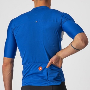 Tricou cu maneca scurta Castelli Prologo 7, Albastru/Alb/Antracit, M - Img 3