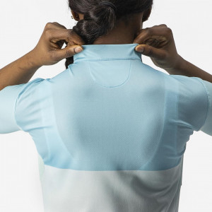 Tricou cu maneca scurta Castelli Velocissima, de dama, Alb/Bleu, L - Img 5