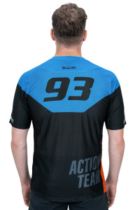 TRICOU CUBE EDGE ROUND NECK JERSEY S/S ACTIONTEAM BLACK BLUE S - Img 3