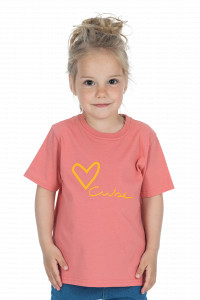 TRICOU CUBE ORGANIC T-SHIRT ROOKIE BICYCLE LOVE CORAL L (134/140) - Img 2