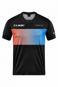 TRICOU CUBE TEAMLINE ROUNDNECK S/S BLACK-BLUE-RED M