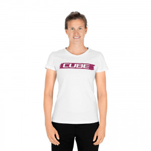 TRICOU CUBE WS T-SHIRT LOGO ALB ROSU XL (42)