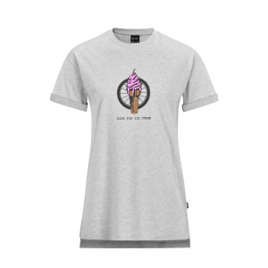 TRICOU DAMA CUBE ORGANIC WS LOGO ICE CREAM GREY M/L