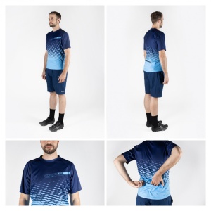 Tricou maneca scurta Force MTB Angle albastru XXL - Img 8