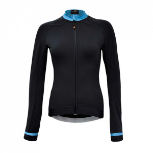 Tricou Termic Ciclism FUNKIER Volterra-LW (L/S) - Black/Blue L - Img 2