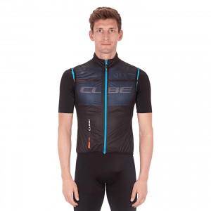 VESTE CUBE TEAMLINE GILET REPULSE BLACK BLUE XL