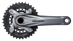 ANGRENAJ PEDALIER SHIMANO DEORE FC-M617 36X22T BRAT 175MM PT. 10 VIT. PE SPATE 2-PCS FC FARA BUTUC PEDALIER ARGINTIU AMBALAT IND.