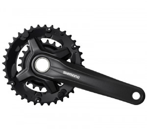 ANGRENAJ PEDALIER SHIMANO FC-MT210-B2 PT. 9 VIT. BRAT 175MM 36X22T FARA CG 2-PCS FC FARA BUTUC PEDALIER CHAIN LINE 3MM OUTBOARD NEGRU AMBALAT IND.