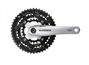 ANGRENAJ PEDALIER SHIMANO FC-T521-S 44X32X24T BRAT 175MM PT. 10 VIT. PE SPATE 2-PCS FC HOLLOWTECH OCTALINK CG COMPATIBIL CHAINCASE ARGINTIU AMBALAT IND.
