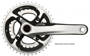 ANGRENAJ PEDALIER SHIMANO XTR FC-M985 40X28T BRAT 175MM PT. 10 VIT. PE SPATE HOLLOWTECH II INCL. BUTUC PEDALIER FARA CG PT. CHAINLINE 49MM VRAC