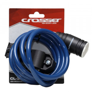 Antifurt Cablu CROSSER CL-369 10mm/180cm - Blue - Img 2