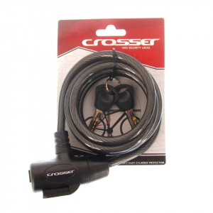 Antifurt Cablu CROSSER CL-823 8mm/180cm - Black - Img 2
