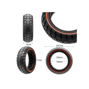 Anvelopa plina trotineta Ultra-Light E-Wheel 10x2.75-6.5/B55 - Red line - Img 2