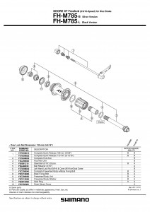 AX BUTUC SHIMANO FH-M785 COMPLET