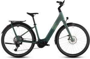BICICLETA ELECTRICA CUBE KATHMANDU HYBRID C:62 SLT 400X EASY ENTRY SEAFOAM CHROME 2026 46 cm