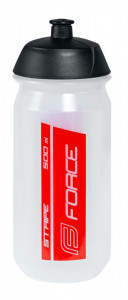 Bidon Force Stripe 0.5l transparent/rosu - Img 2