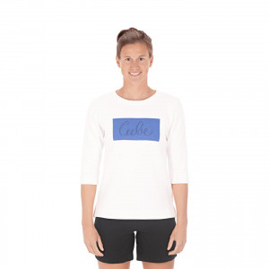 BLUZA CUBE ORGANIC WS 3/4 SHIRT LOGO 3.0 WHITEÂ´NÂ´BLUE M - Img 2