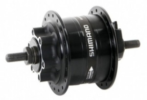 BUTUC CU DINAM SHIMANO DH-3D32-NT 36H 6V 3.0W PT. ROTOR 6-SURUBURI OLD 100MM NT TYPE INCL. SM-DH10 NEGRU AMBALAT IND.