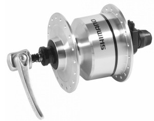 BUTUC CU DINAM SHIMANO DH-3N72 6V-3W 32H 100X108MM QR CLEAR COATING AMBALAT IND.