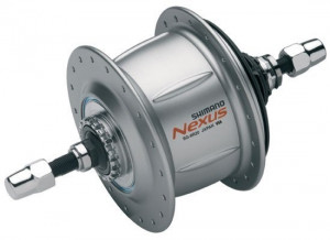 BUTUC CU VITEZE INTERNE SHIMANO NEXUS SG-8R20-VS 8 VIT. NU PT. FRANA ROLLER 36H 132X184MM CU GARNITURA DE PRAF STANGA INTEGRATA ARGINTIU VRAC
