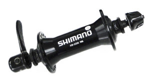 BUTUC FATA SHIMANO 2200 HB-2200-L 36H OLD 100MM AX 108MM QR 133MM NEGRU AMBALAT IND.