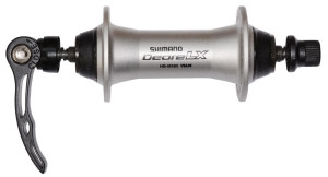 BUTUC FATA SHIMANO DEORE LX HB-M580 32H QR 133MM NEGRU OLD 100MM AX 108MM ARGINTIU AMBALAT IND.