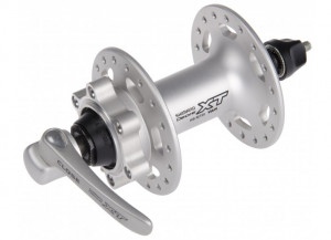 BUTUC FATA SHIMANO DEORE XT HB-M756S 32H OLD 100MM AX 108MM PT. ROTOR 6-BOLT M760 SERIES LOGO ARGINTIU AMBALAT IND.