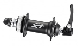 BUTUC FATA SHIMANO DEORE XT HB-M785 36H OLD 100MM AX 108MM QR 133MM PT. ROTOR CENTER LOCK FARA PROTECTIE PT. MONTURA DISCULUI NEGRU VRAC