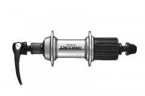 BUTUC SPATE SHIMANO DEORE FH-T610-L 36H 8/9/10 VIT. OLD 135MM AX 146MM QR 173MM ARGINTIU AMBALAT IND.