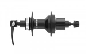 BUTUC SPATE SHIMANO FH-MT401 36H 12 VIT. OLD 135MM QR 170MM NEGRU PT. ROTOR CENTER LOCK FARA PIULITA DE STRANGERE FARA PROTECTIE PT. MONTURA DISCULUI NEGRU AMBALAT IND.