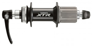 BUTUC SPATE SHIMANO XTR FH-M985 8/9/10 VIT. 32H OLD 135MM QR 168MM PT. FRANA PE DISC CENTER LOCK CU GARNITURA PT. MONTURA DISCULUI AMBALAT IND.