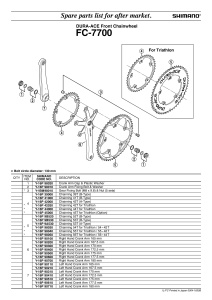 CAPAC BRAT PEDALIER & SAIBA PLASTIC SHIMANO FC-7700 - Img 2
