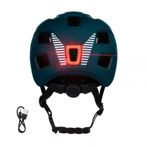 Casca Force Zebu cu lumina, teal XS-S (46-52 cm) - Img 2