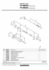 CASETA SHIMANO FH-M430 COMPLET