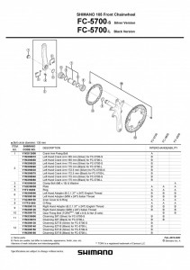 CUVETA SHIMANO FC-5700 LEFT (B.C.1.37 *24T) FILET ENGLEZESC - Img 2
