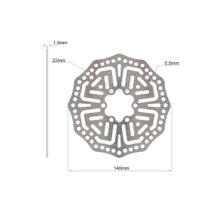 Disc frana trotineta EWD004 pentru Kukirin G2 pro - 140mm - 6H - Img 3