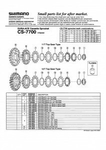 DISTANTIER PT. CASETA SHIMANO CS-7700 T=2.56MM - Img 2