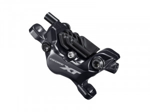 ETRIER FRANA PE DISC SHIMANO DEORE XT BR-M8120 HIDRAULIC FATA SAU SPATE FARA ADAPTOR PLACUTE METAL W/N04C CU ARIPIOARE DE RACIRE AMBALAT IND.