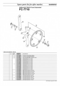 FOAIE SHIMANO FC-7710 48T PT. LANT 1/2" X 3/32"