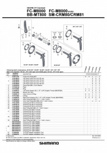 FOAIE SHIMANO FC-M8000 30T-BA PT. 40-30-22T