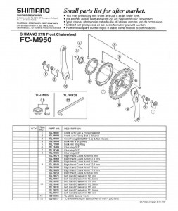 FOAIE SHIMANO FC-M950 46T