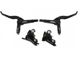 FRANA PE DISC HIDRAULICA SET SHIMANO BL-RS600 STANGA & DREAPTA PT. GHIDON DE SOSEA DREPT ETRIER BR-RS405 FATA & SPATE FURTUN SM-BH59-JK 1000MM/1700MM NEGRU ULEI 50CC X 2 AMBALAT IND.