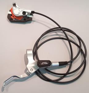 FRANA PE DISC SET ASAMBLAT SHIMANO ALFINE BL-S502(R) BR-S501(R) INCL. ADAPTOR PT. STANDARD (RING) HIDRAULIC PLACUTE RESIN FURTUN SM-BH59 1700MM INCL. OLIVA SI INSERTIE CONECTARE VRAC