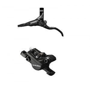 FRANA PE DISC SET ASAMBLAT SHIMANO BL-M396L(L) BR-M395L(F) INCL. ADAPTOR PT. STANDARD (RING) PLACUTE RESIN FURTUN 900MM SM-BH59 NEGRU NEGRU VRAC