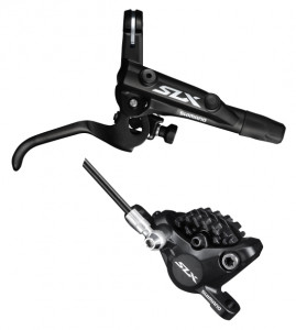 FRANA PE DISC SET ASAMBLAT SHIMANO SLX MANETA BL-M7000(R) ETRIER BR-M7000(R) HIDRAULICA FARA ADAPTOR PLACUTE RESIN FARA ARIPIOARE DE RACIRE FURTUN SM-BH90-SBM 1700MM INCL. OLIVA & INSERTIE CONECTARE NEGRU AMBALAT IND.
