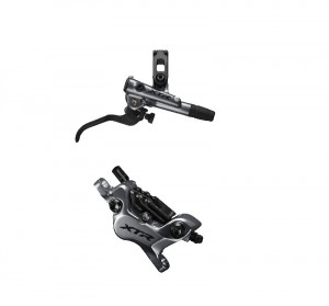 FRANA PE DISC SET ASAMBLAT SHIMANO XTR BL-M9120(R) BR-M9120(R) FARA ADAPTOR PLACUTE METAL CU ARIPIOARE DE RACIRE FURTUN SM-BH90-SBM 1700MM NEGRU INCL. OLIVA SI INSERTIE CONECTARE AMBALAT IND.