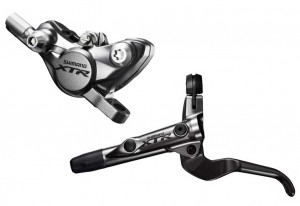 FRANA PE DISC SET ASAMBLAT SHIMANO XTR MANETA BL-M9000(L) ETRIER BR-M9000(F) HIDRAULIC PT. POST MOUNT PLACUTE RESIN (FARA ARIPIOARE DE RACIRE) FURTUN SM-BH90-SBM 1000MM INCL. OLIVA SI INSERTIE CONECTARE AMBALAT IND.